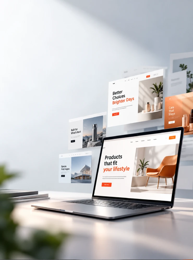 Landing page visual