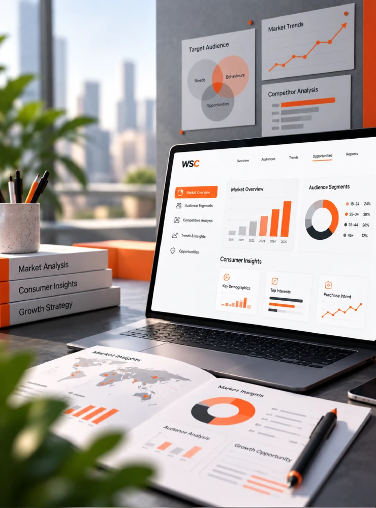 Business growth market research visual