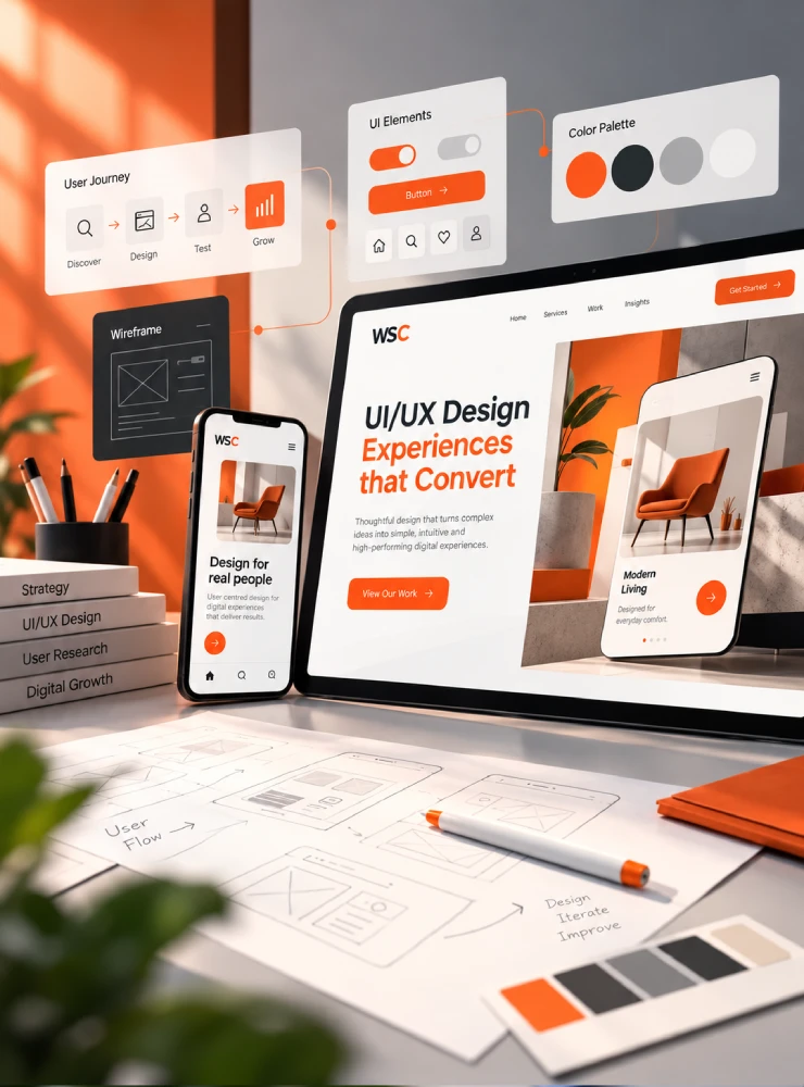 UI and UX design visual